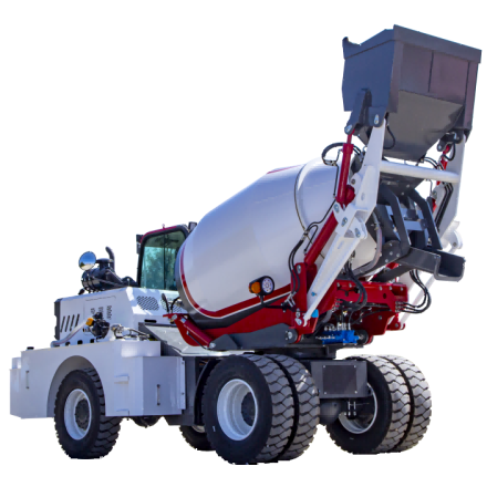 self-loading concrete mixer truck