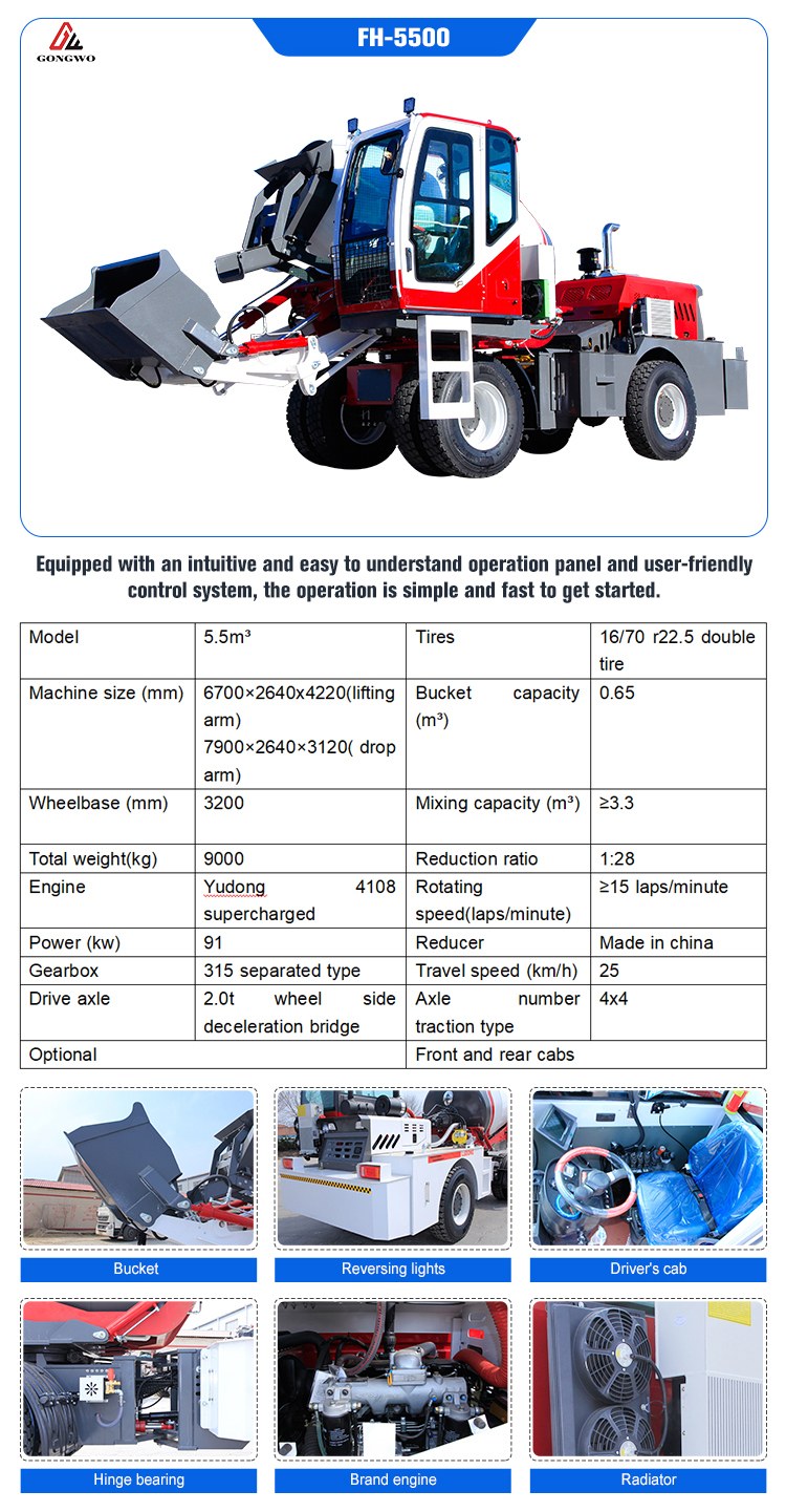 7.5-cubic-meter mixer truck
